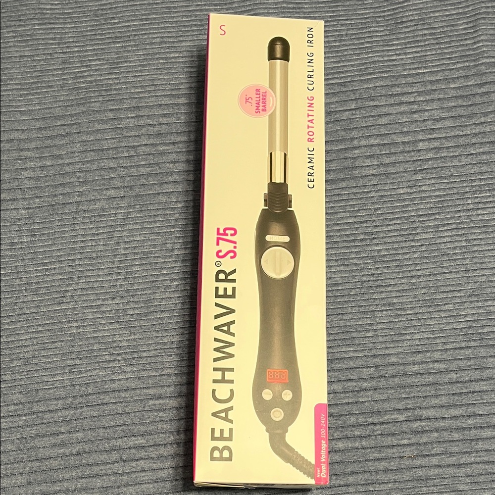 The Beachwaver Co. S.75 Ceramic Rotating Curling Iron - Black and Pink